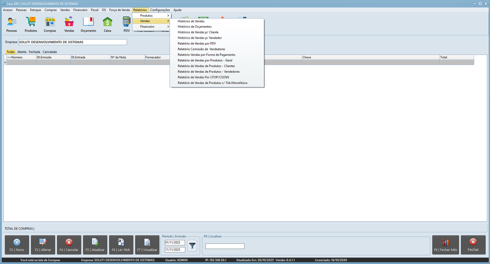 Relatório de Vendas